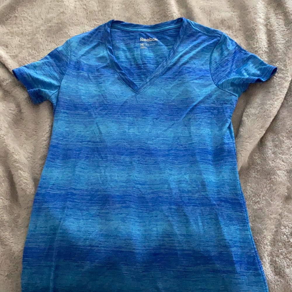 Blue Reebok workout tee